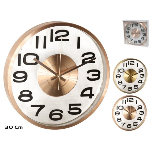 RELOJ DE PARED GABRIELE 30CM 2 SURT