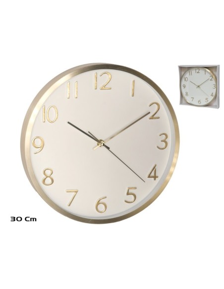 RELOJ DE PARED CLAUDIO 30CM ORO