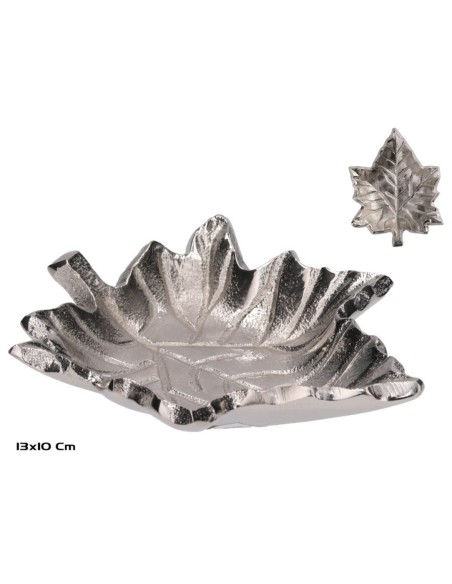 BANDEJA DECORATIVA HOJA 13X10X2CM NIQUEL BANDEJA DECORATIVA HOJA 13X10X2CM NIQUEL