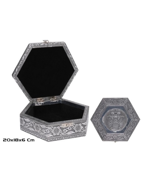 JOYERO HEXAGONAL HAMSA 20X18X6CM JOYERO HEXAGONAL HAMSA 20X18X6CM