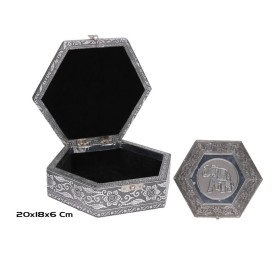 JOYERO HEXAGONAL ELEFANTE 20X18X6CM