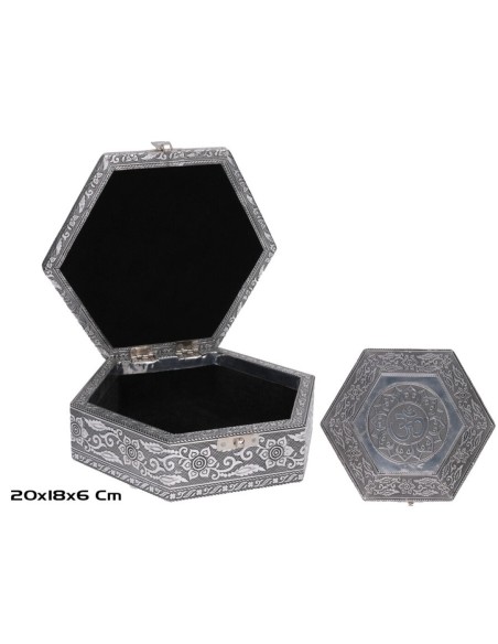 JOYERO HEXAGONAL OM 20X18X6CM JOYERO HEXAGONAL OM 20X18X6CM