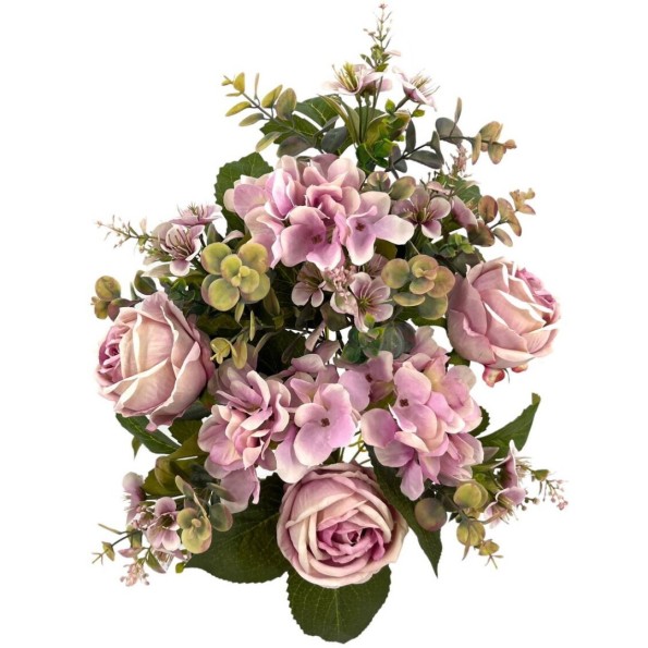 R.U/C.ROSAS/HORTENSIA X12 ROSA 55cm