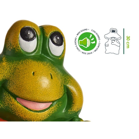 RANA JARDIN CERAMICA COL VIVOS 3 SURT CON SONIDO