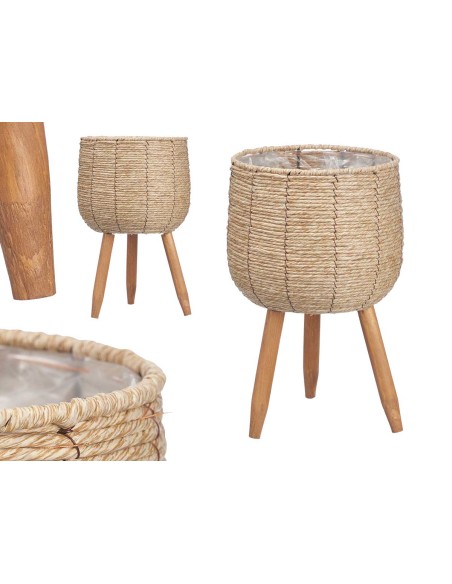 MACETERO CLARO CON PATAS 39CM