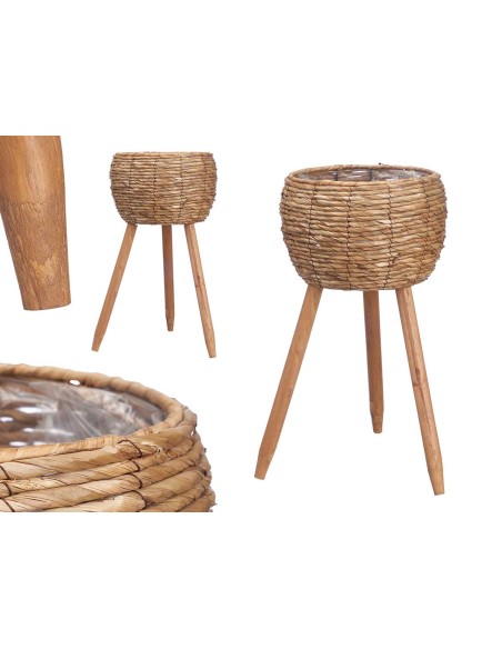 MACETERO OSCURO CON PATAS 52CM