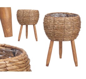 MACETERO OSCURO CON PATAS 36CM