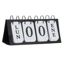 CALENDARIO METAL 27,5X11X14 NEGRO