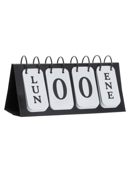 CALENDARIO METAL 27,5X11X14 NEGRO