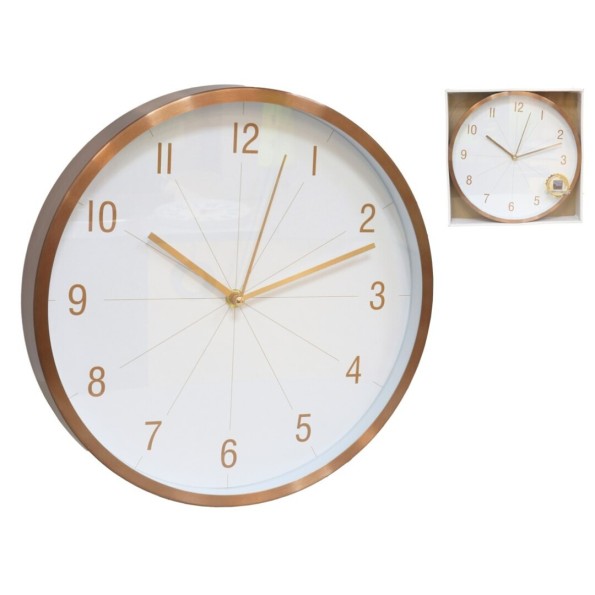 RELOJ DE PARED ISIS 30CM ORO ROSA