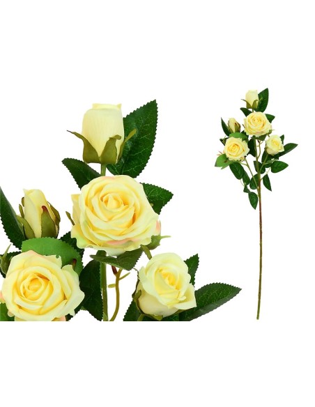 VARA ROSAS X 5 -66CM (AMARILLO)