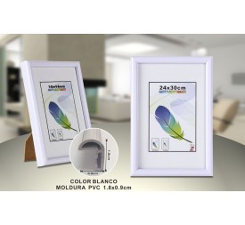 PORTAFOTO BLANCO PVC-604 24*30CM(12/24)