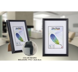 PORTAFOTO NEGRO PVC-605 10*15CM(15/60)