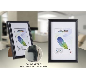 PORTAFOTO NEGRO PVC-605 13*18CM(12/48)