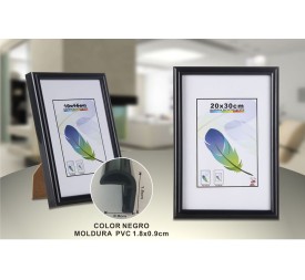 PORTAFOTO NEGRO PVC-605 20*30CM(12/24)