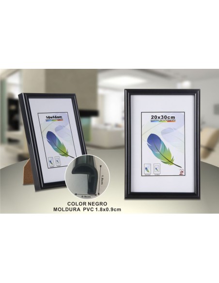 PORTAFOTO NEGRO PVC-605 20*30CM(12/24)