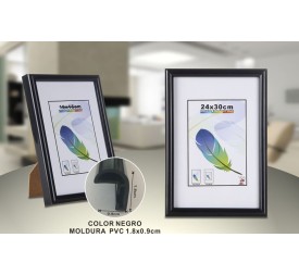 PORTAFOTO NEGRO PVC-605 24*30CM(12/24)
