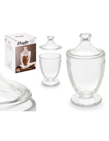 BOMBONERA TAPA VIDRIO MED