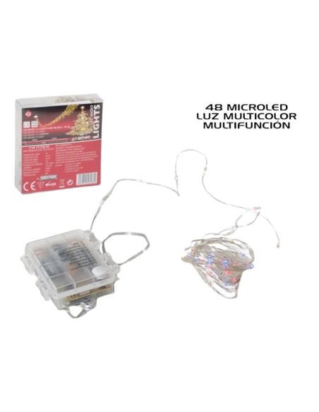 LED MICRO 48 LUCES 8 FUNC MULTICOL -PILA