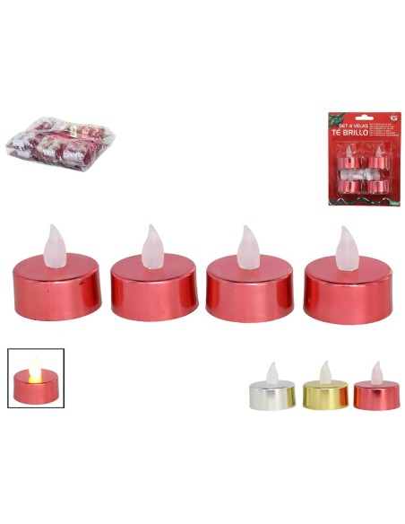 SET 4 VELAS TÉ BRILLO 3.5X4CM 3STD