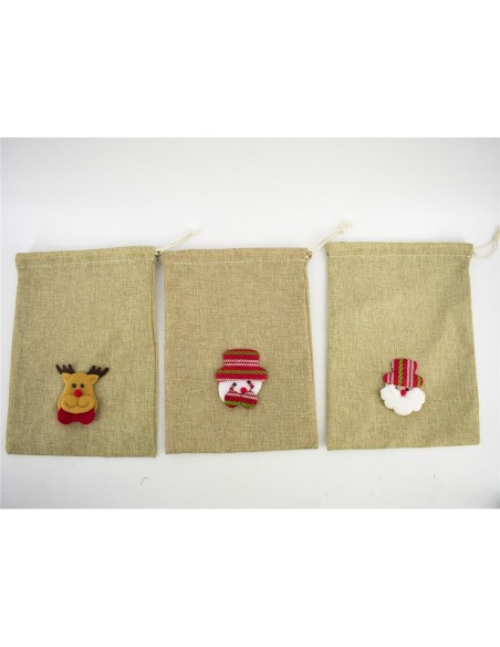 BOLSA SACO NAVIDAD 29X22CM 3 SURTIDOS