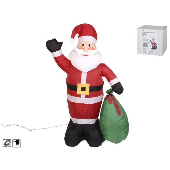 HINCHABLE SANTA C/SACO 6LED 180CM EXTERIOR