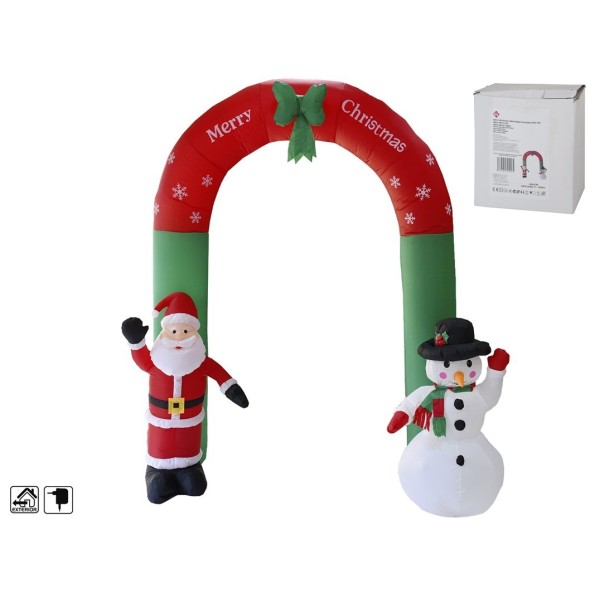 ARCO ENTRADA HINCHABLE NAVIDAD 9LED 250CM