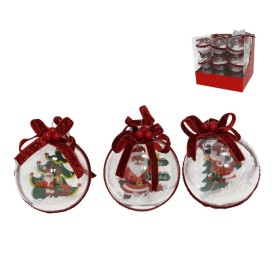 BOLA NAVIDAD ABIERTA SANTA 8CM 3STD