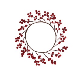 CORONA NAVIDAD BAYAS ROJAS 36CM