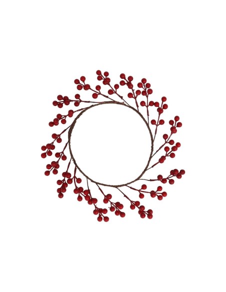 CORONA NAVIDAD BAYAS ROJAS 36CM