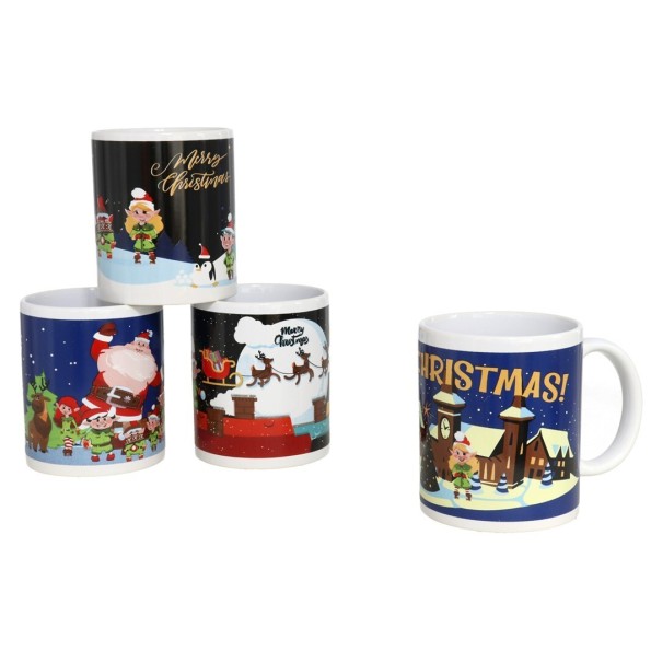 TAZA MUG XMAS NIGHT 330ML 8,2X9,6CM 4STD