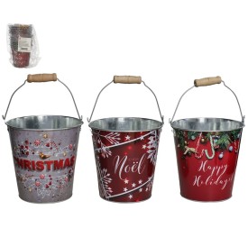 CUBO METAL XMAS NOEL 14X14X10CM 3STD