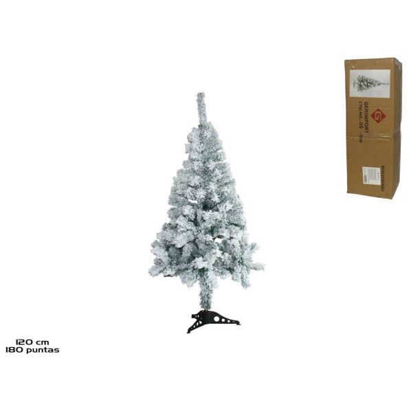 ARBOL DE NAVIDAD NEVADO 180 PUNTAS 120 CM