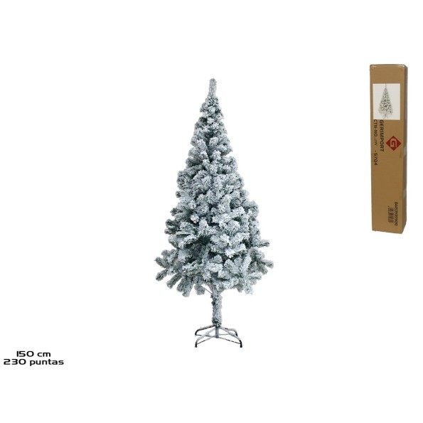 ARBOL DE NAVIDAD NEVADO 230 PUNTAS 150 CM