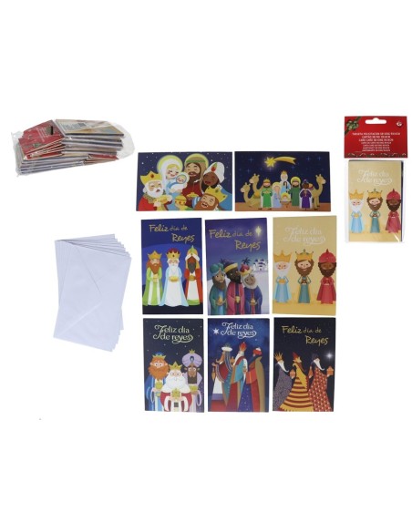 TARJETA FELICITACION X8 KING 9X14CM 8ST