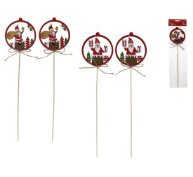 STICK XMAS X2 SANTA CON REGALOS 2 SURT L30 CM