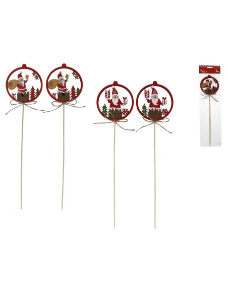STICK XMAS X2 SANTA CON REGALOS 2 SURT L30 CM