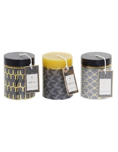 VELA CERA 6,5X6,5X9 3 SURTIDO