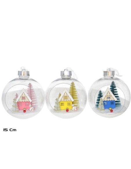 COLGANTE BOLA ABIERTA C/ ESCENA DEC. 3 COL SRT 15