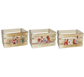 CAJA MADERA XMAS 28X20X15CM NATURAL