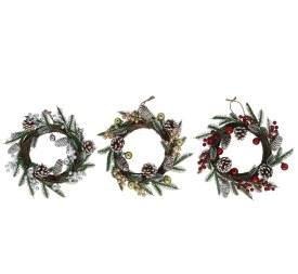 CORONA XMAS CON BAYAS 35CM 3STD