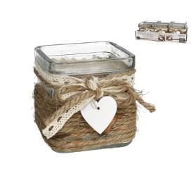 PORTAVELAS OLDIE 7.5X7.5X7.8 CRISTAL