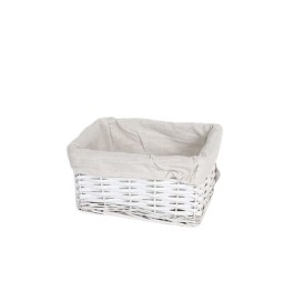 CESTA ZEUS C/TELA 23X18X12CM  - BLANCO