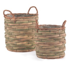 CESTOS  REDONDO BAMBU ASAS  S/2 PD20 H25-GRD25 H31