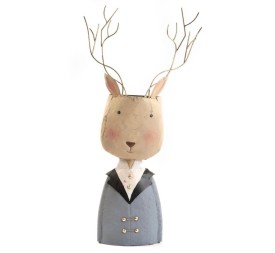 MACETERO RENO VESTIDO NOBLE GRIS  34X16 H79