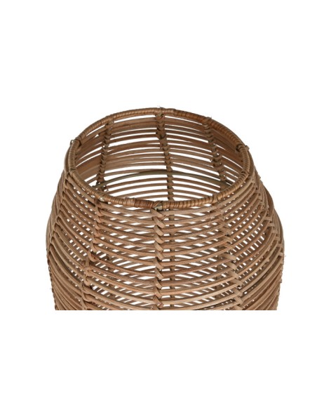 LAMPARA PIE RATAN METAL 23X23X125 NATURAL MARRON