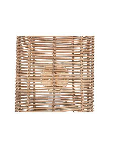 LAMPARA PIE RATAN METAL 23X23X125 NATURAL MARRON