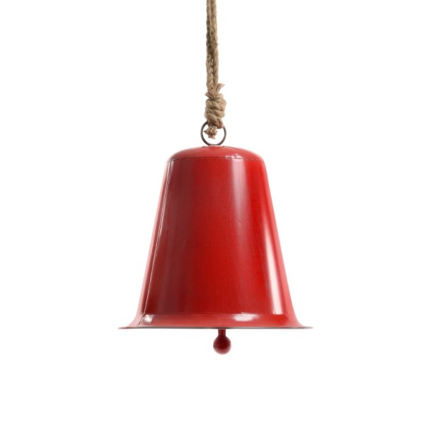 CAMPANA DE METAL ROJA PARA COLGAR d.21 H25,5