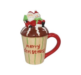 JARRA MUG C/ TAPA DECORADA 280 ML