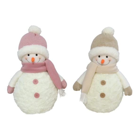 MUÑECO NIEVE CON BUFANDA REICK 19X20X30CM 2STD